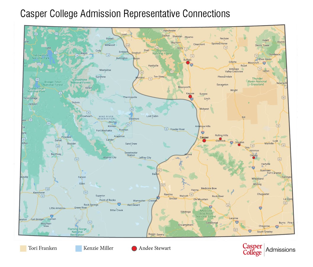 casper college admission rep connections
