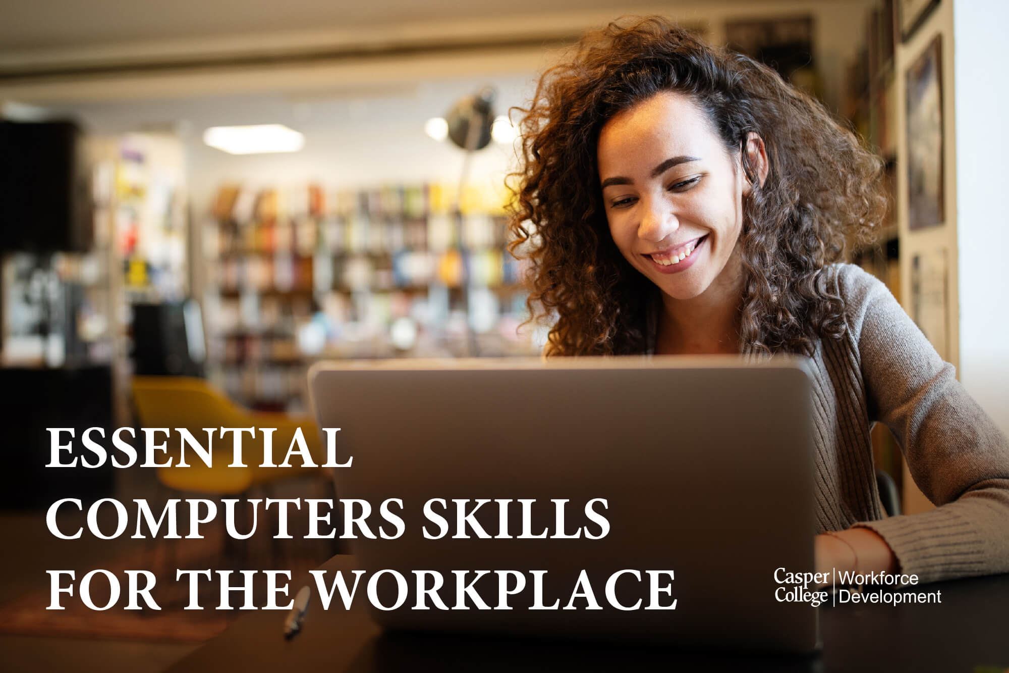 Image for workforce development image — essential computers skills for the workplace.