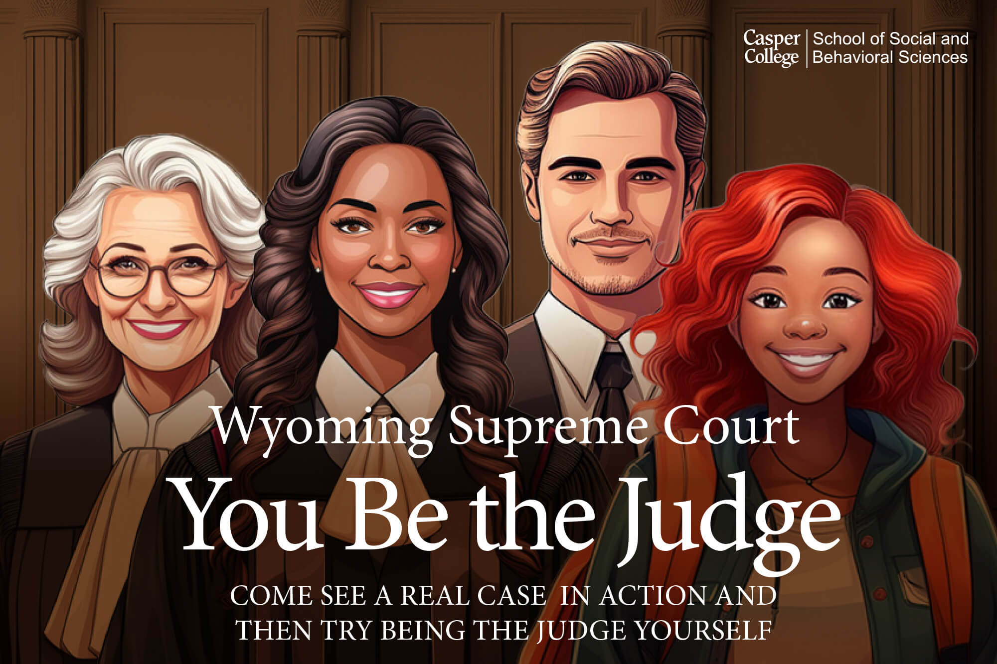 Image for Wyoming Supreme Court event at Casper College press release.