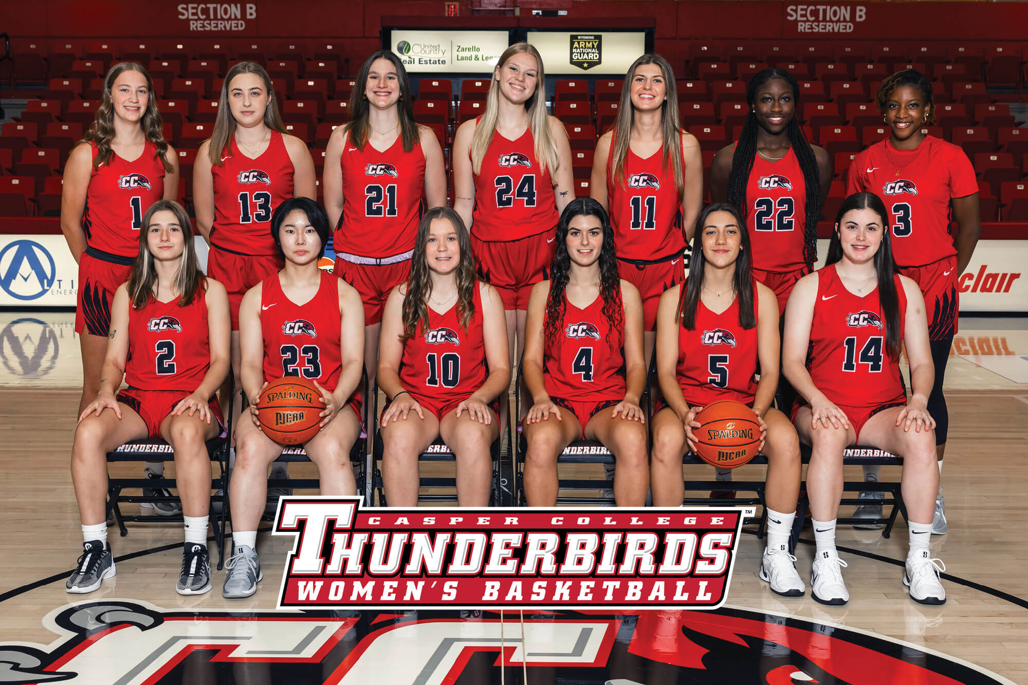 Photo of the 2024-2025 Casper College Women's Basketball team.