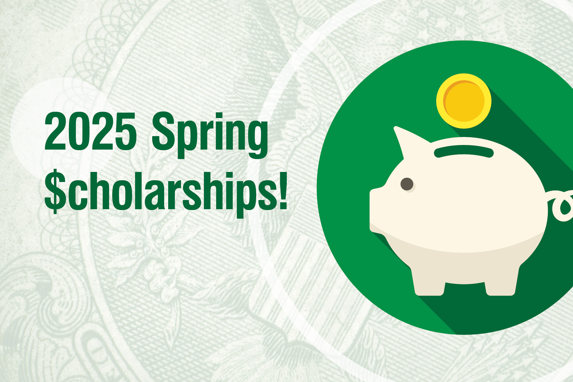 Image for the spring scholarship application press release.