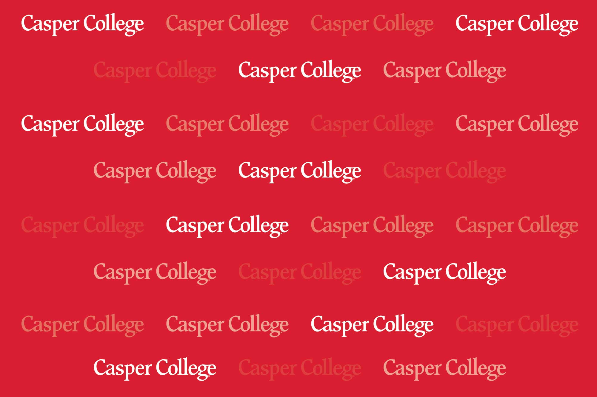 Red web background with Casper College text