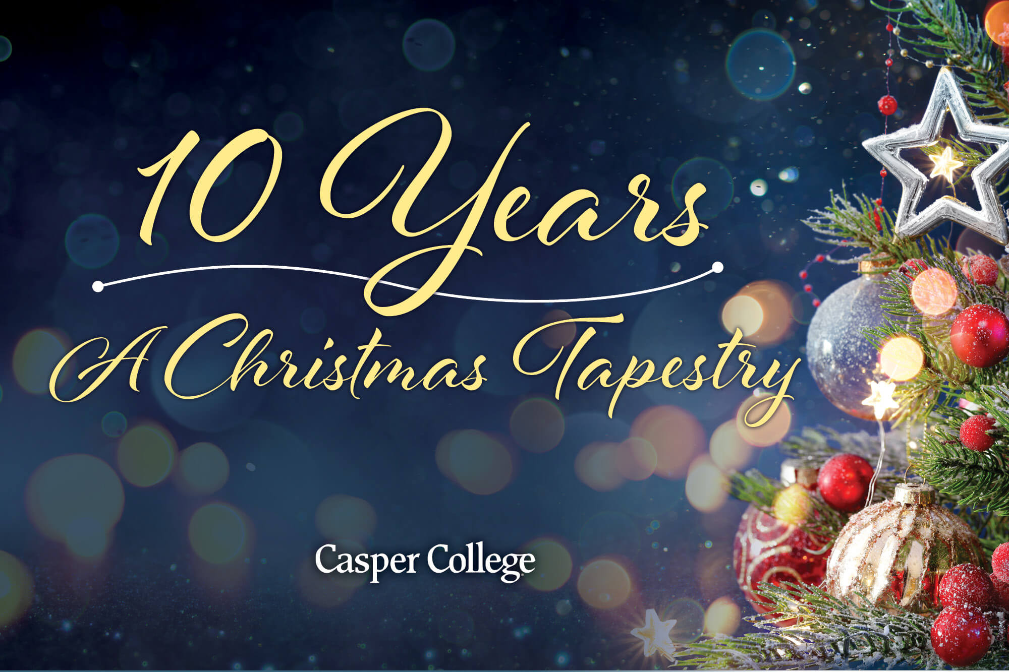 Image for A Christmas Tapestry concert, "10 Years" press release.