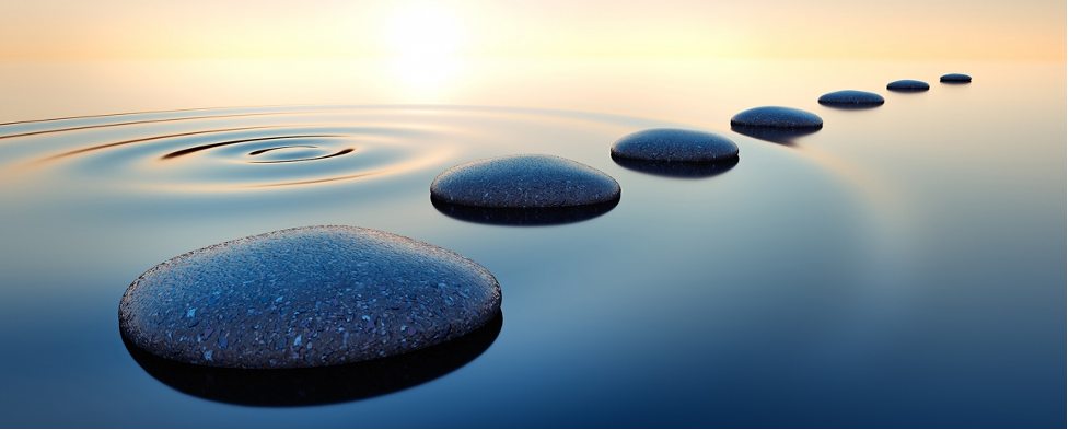 Stones in calm water