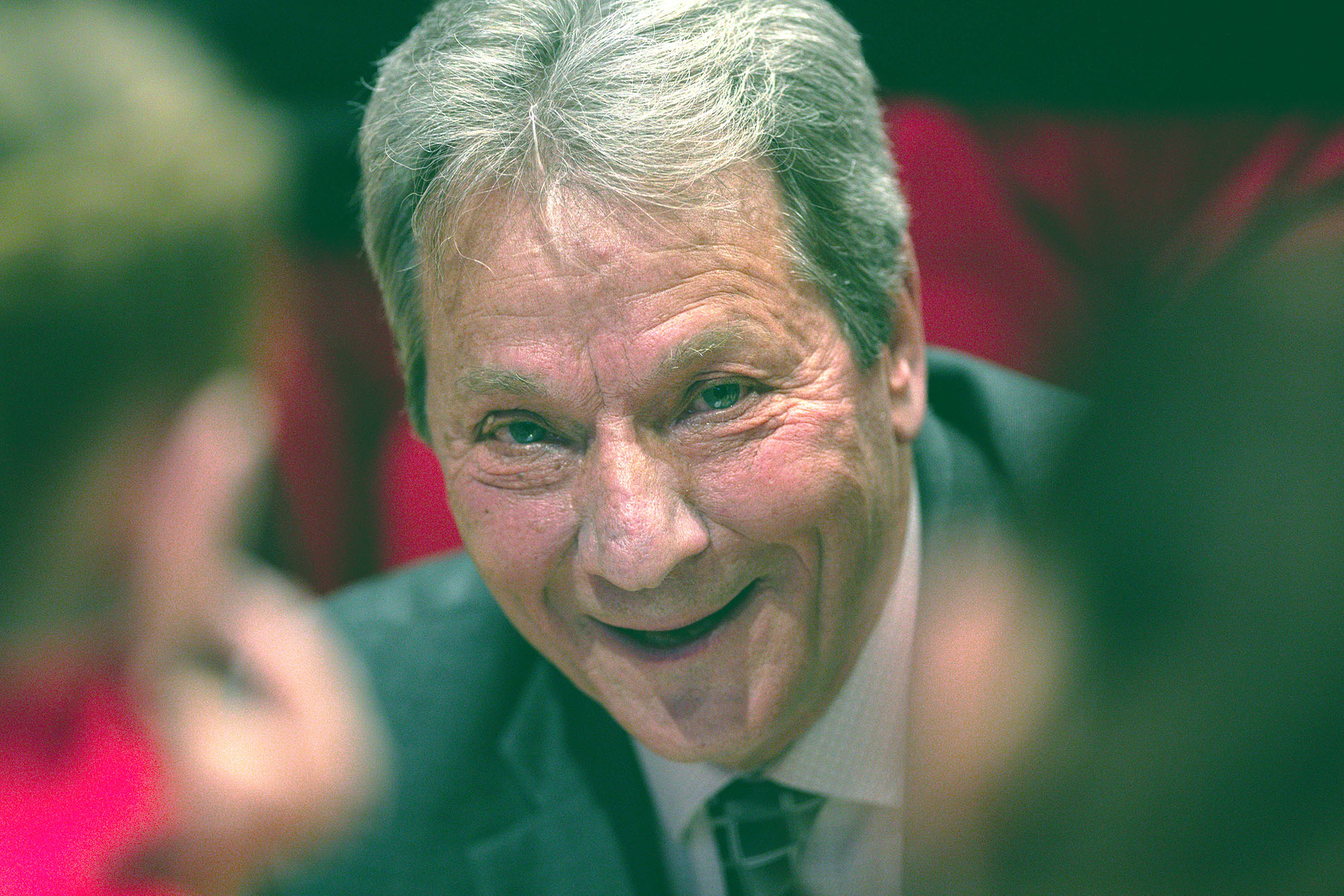 Closeup photo of women's basketball head coach Dwight Gunnare.