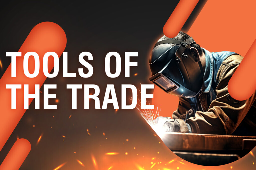 Image of a welder welding for the July 2025 "Tools of the Trade" press release.
