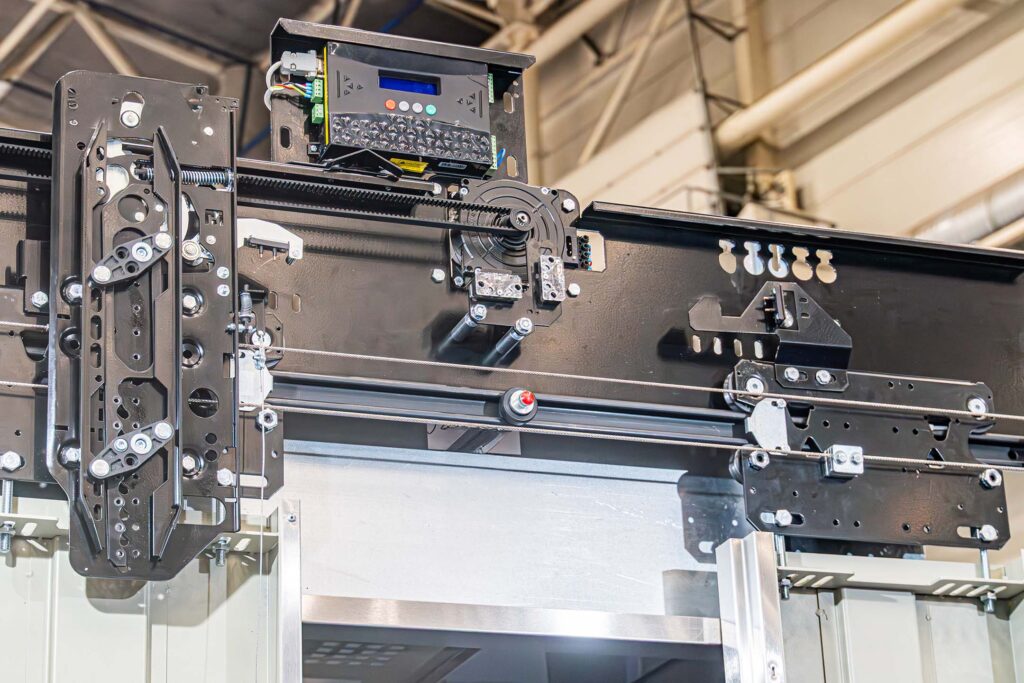 Close-up of industrial machinery or a precision mechanical assembly. mechanical graphics
