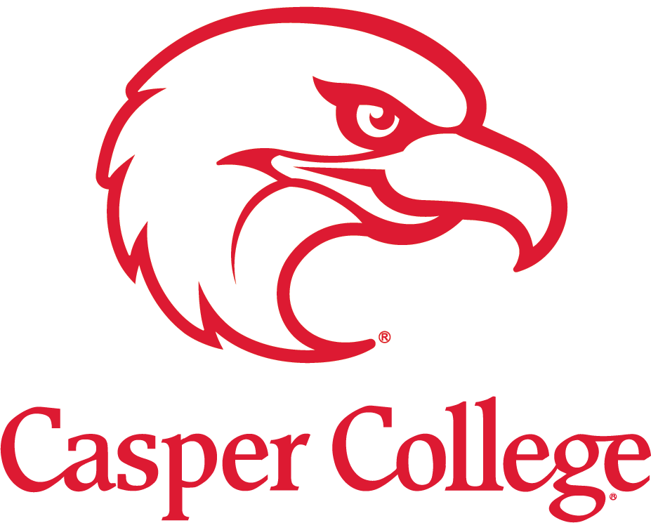 Red and white Casper College logo
